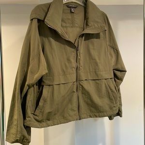Green Eddie Bauer rain coat
